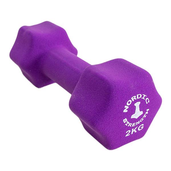 Gymnastikhantel von Nordic Strength, 2 kg (lila)