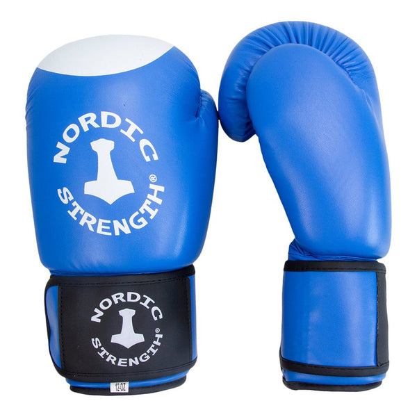 Boxhandschuhe von Nordic Strength, blau-weiß