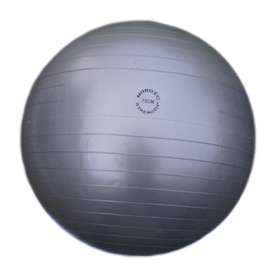 Hochwertiger Gymnastikball von Nordic Strength, 75 cm, grau